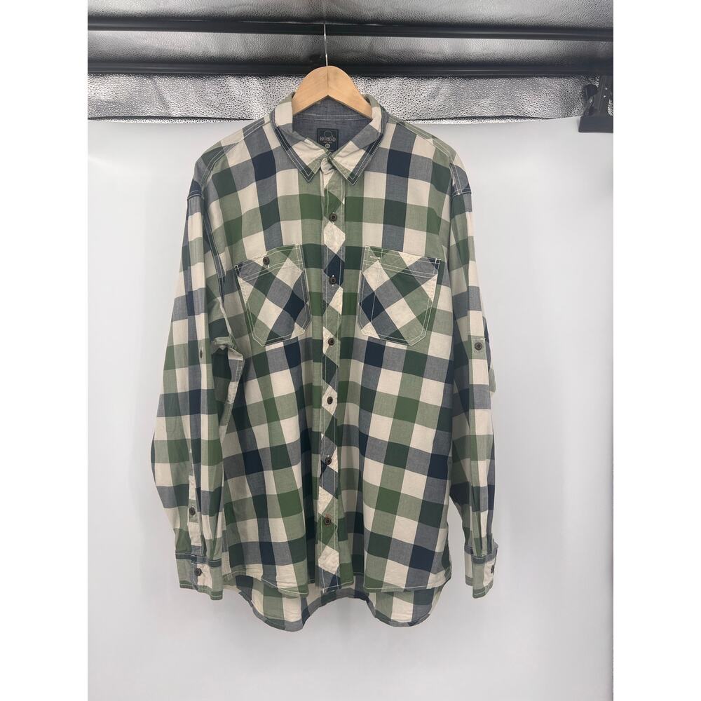 Redhead Long Sleeve Shirt Men's XL Black green 
Buffalo Plaid Cotton